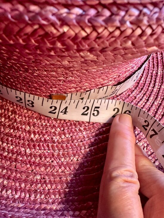 Eric Javits Handwoven Straw Hat Plum Berry Tiered Crown Resort Boater Style main image 5